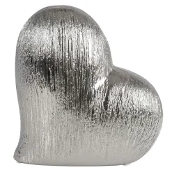 New Home Keramik Deko-Herz 15X7X16Cm Silber New
