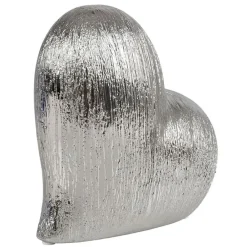 New Home Keramik Deko-Herz 15X7X16Cm Silber New