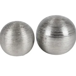 New Home Keramik-Dekokugel Klein 12,5X12Cm Silber Clearance