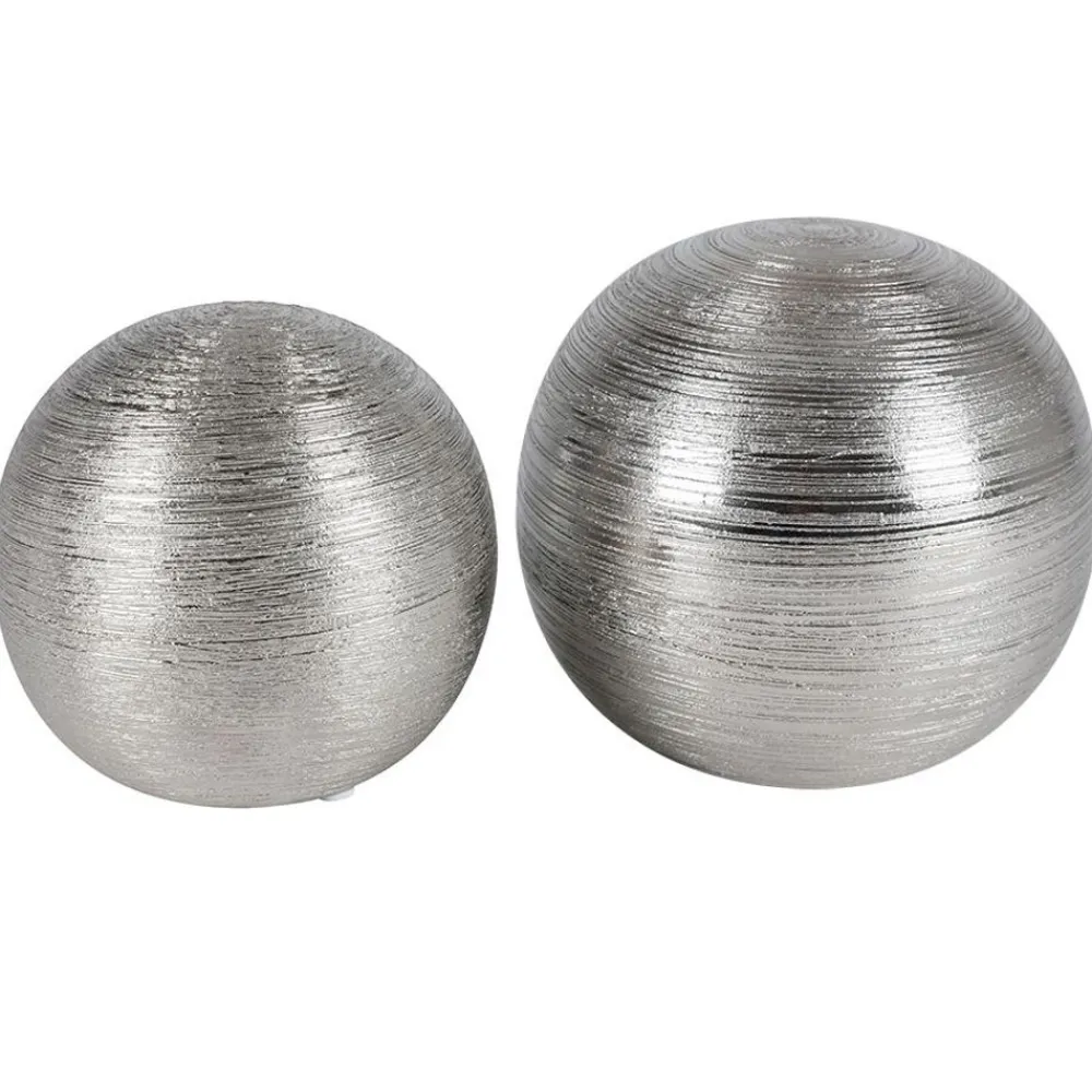 New Home Keramik-Dekokugel Klein 12,5X12Cm Silber Clearance