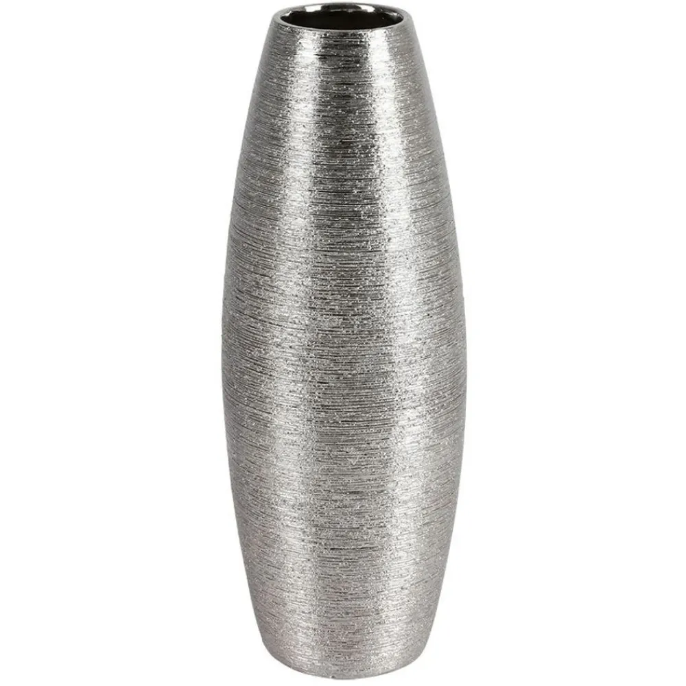 New Home Keramik-Vase 12X32Cm Silber Clearance