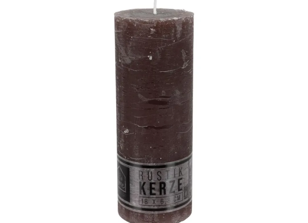 New Home Candlelight Kerze Rustikal 68X180Mm Anthrazit Online