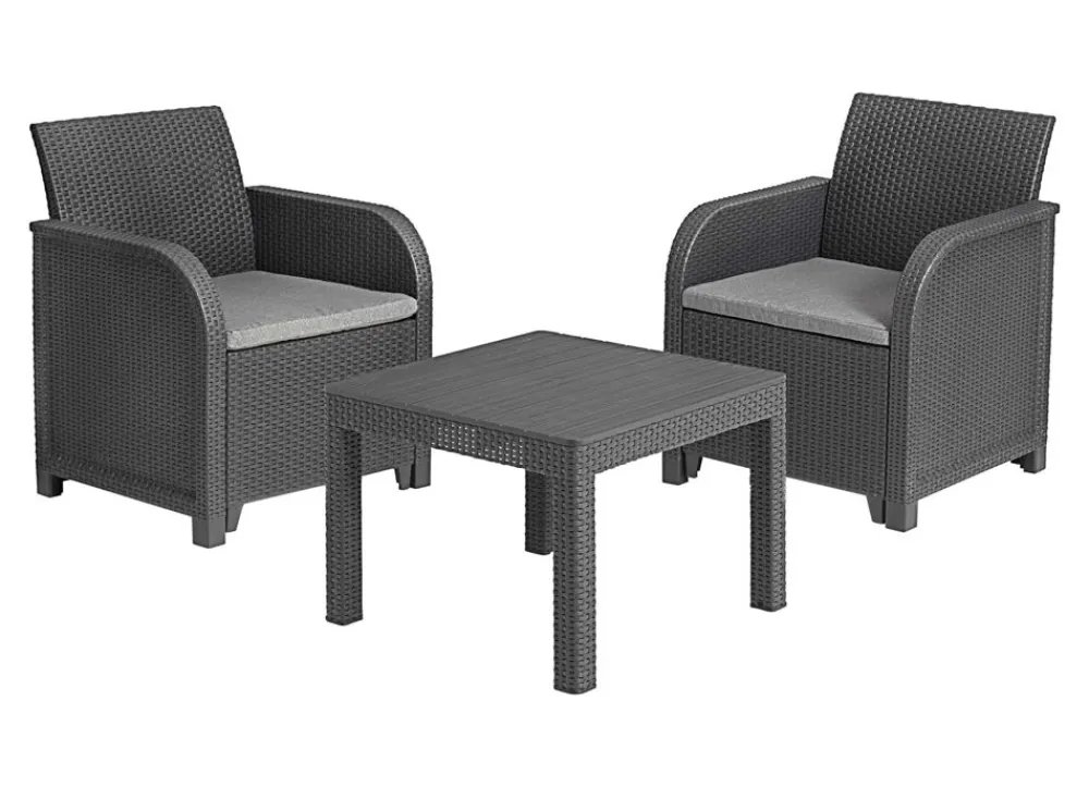 Keter Balkon-Sitzgruppe Rosalie Mit Kissen Graphit Outlet