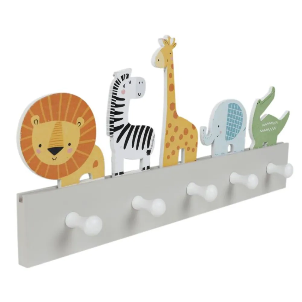 New Home Kinder-Garderobe Dschungeltiere Mit 5 Haken Sale