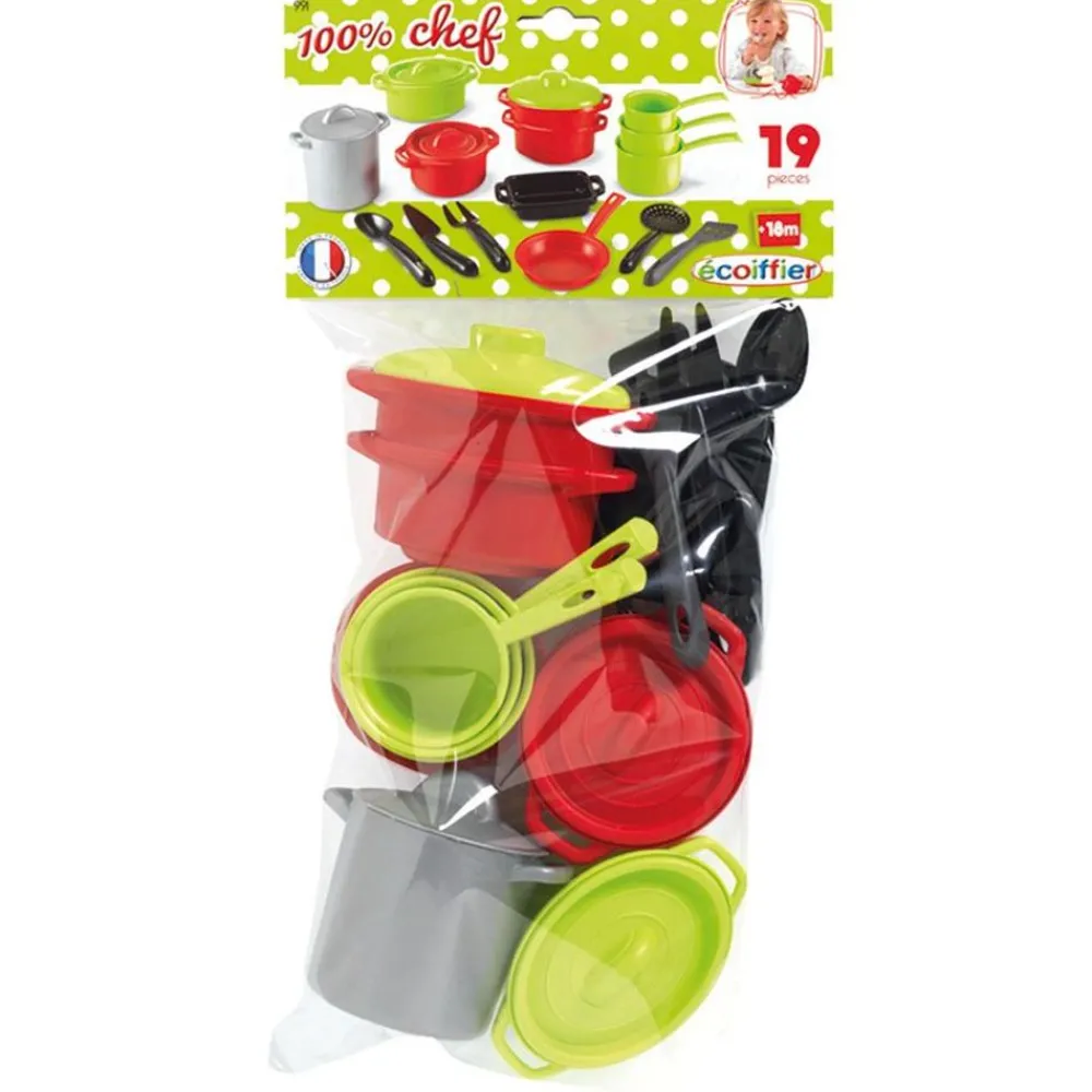 ecoiffier Kinder-Kochtopfset 19-Teilig Outlet