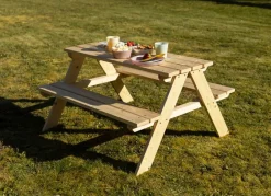 Sunny Moments Kinder-Picknicktisch Aus Kiefernholz 90X50X79Cm Outlet