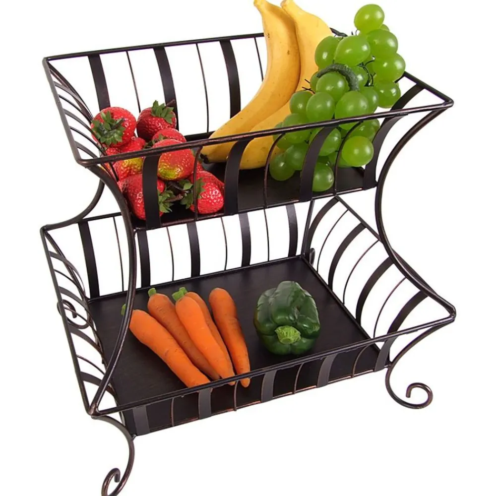 TP Korb-Etagere Aus Metall 2-Stockig New