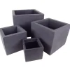 Jelenia Plast Kubus Pflanzkübel 4Er-Set Anthrazit Discount