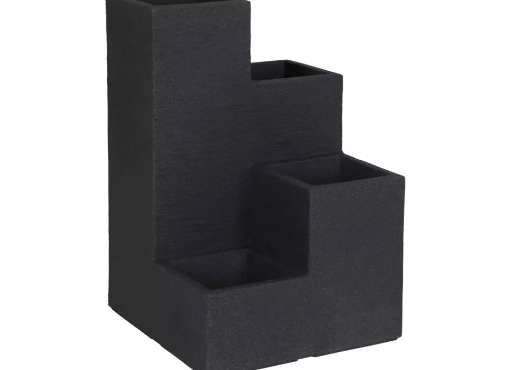 Jelenia Plast Kubus Wendeltreppentopf 40X40Cm Anthrazit Hot