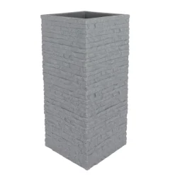 Jelenia Plast Kubus Ziegel-Saulentopf 26X26X60Cm Grau Best
