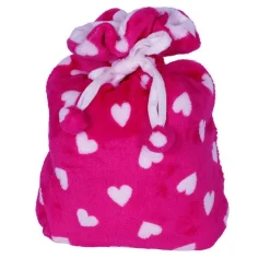 Home Collection Kuscheldecke Herzen 130X160Cm Mit Beutel Pink New