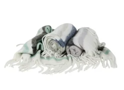 Home Collection Kuscheldecke Mit Fransen 130X150Cm Graugrun Outlet