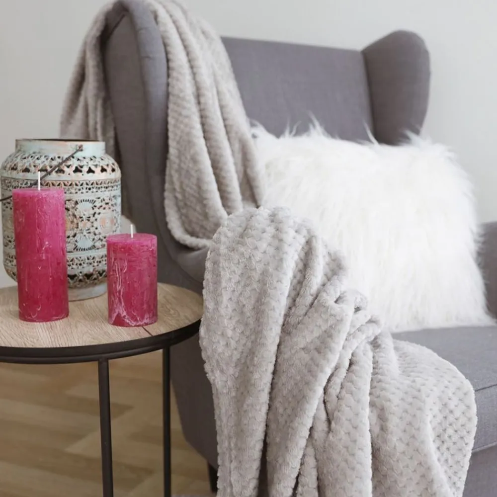 Pseudohersteller Kuscheldecke Mit Waffelmuster 150X200Cm Grau Outlet