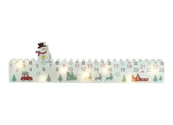 New Home Christmas Led-Adventskalender Aus Holz Mit Timer 38X2X10Cm Best