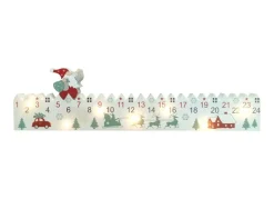 New Home Christmas Led-Adventskalender Aus Holz Mit Timer 38X2X10Cm Best