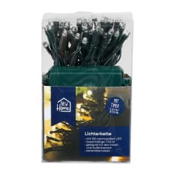 New Home Led-Ausenlichterkette Mit Timer 7,43M 100 Leds Warmweis Hot