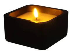 New Home Led-Kerze Mit Zementoptik Und Flackerlicht 12X12X6,5Cm Hot