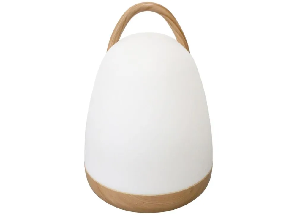 New Home Led-Lampe Mit Griff Und Boden In Holzoptik Outdoor/Indoor 18,5Cm Warmweis Outlet