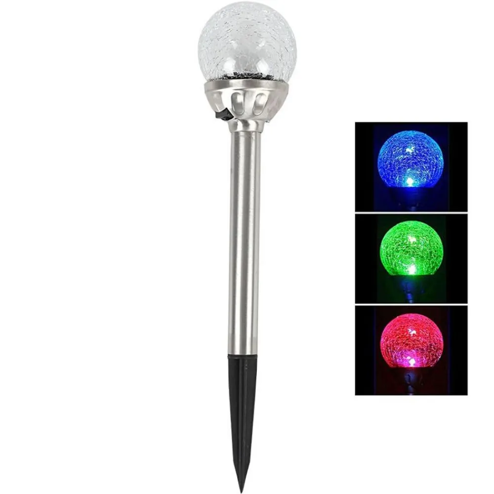 TP Led-Solar-Gartenleuchte Mit Crackle-Glaskugel Und Farbwechsler Best