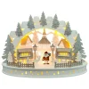 New Home Christmas Led-Weihnachtslandschaft Aus Holz Mit Timer 42X13X28,5Cm Warmweis Outlet