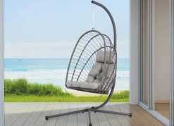 Sunny Moments Lounge-Hängesessel Faltbar Anthrazit Online