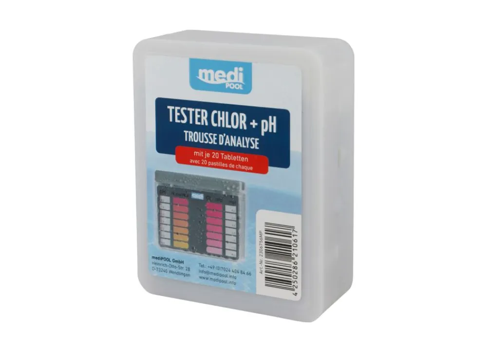 mediPool Tester Chlor + Ph Mit Je 20 Tabletten Outlet