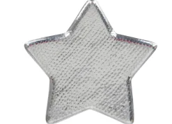 TP Metall-Dekotablett Stern 36Cm Silber Clearance