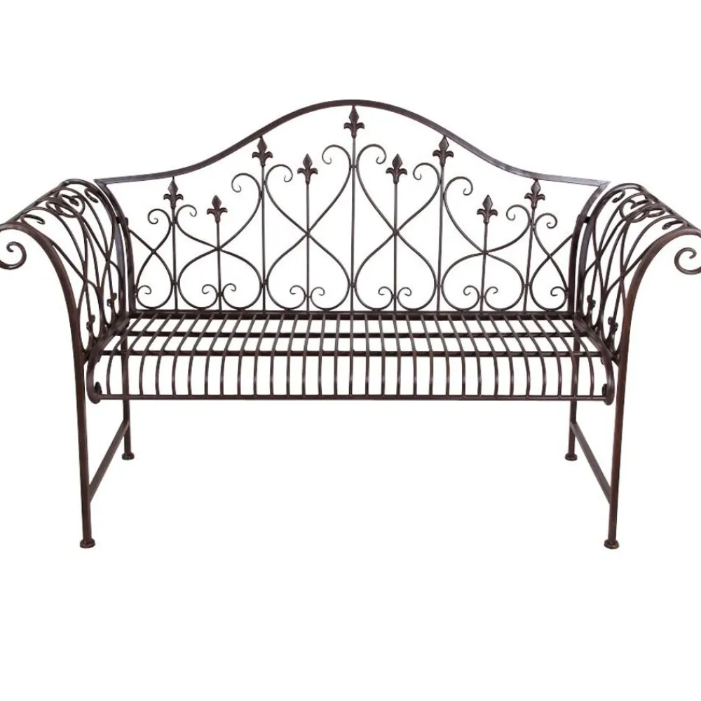 TP Metall-Gartenbank Rostbraun Sale