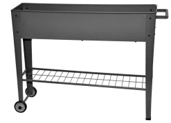 Pseudohersteller Metall-Hochbeet Mit Rollen Anthrazit New