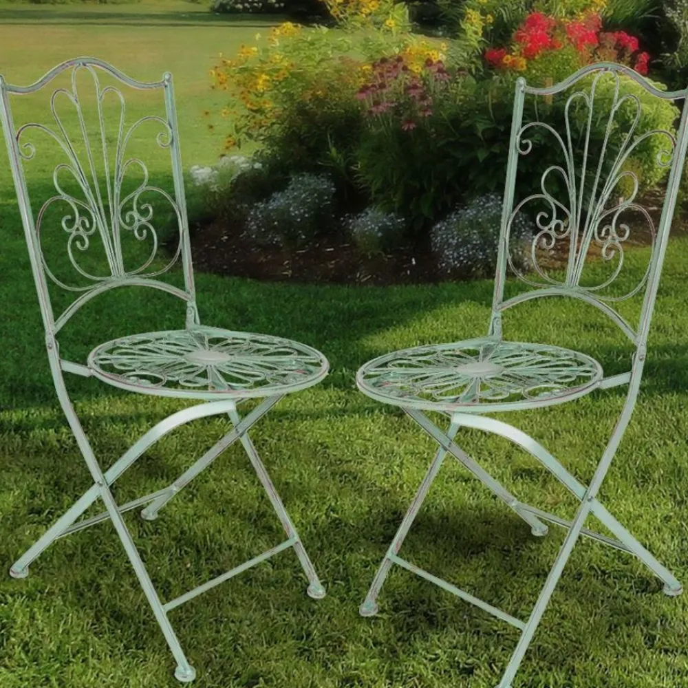 TP Metall-Klappstuhle Antik-Grun 2Er-Set Clearance