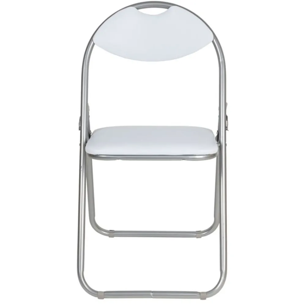TP Metall-Klappstuhl Mit Kunststoffpolster Silber/Weis Best