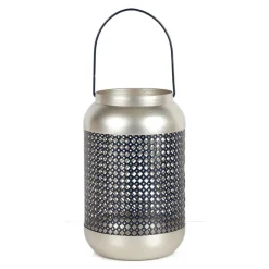 New Home Metall-Laterne Oriental 14X22Cm Dunkelblau Outlet