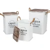 TP Metall-Sitztonnen Urban Collection 3-Teilig Weis Outlet