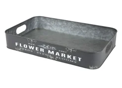 TP Metalltablett Flower Market Gr. L 49,5X29X8Cm Anthrazit