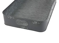 TP Metalltablett Flower Market Gr. L 49,5X29X8Cm Anthrazit
