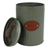 TP Metall-Vorratsdose Mit Ledergriff 13,5X21Cm Olivgrun Sale