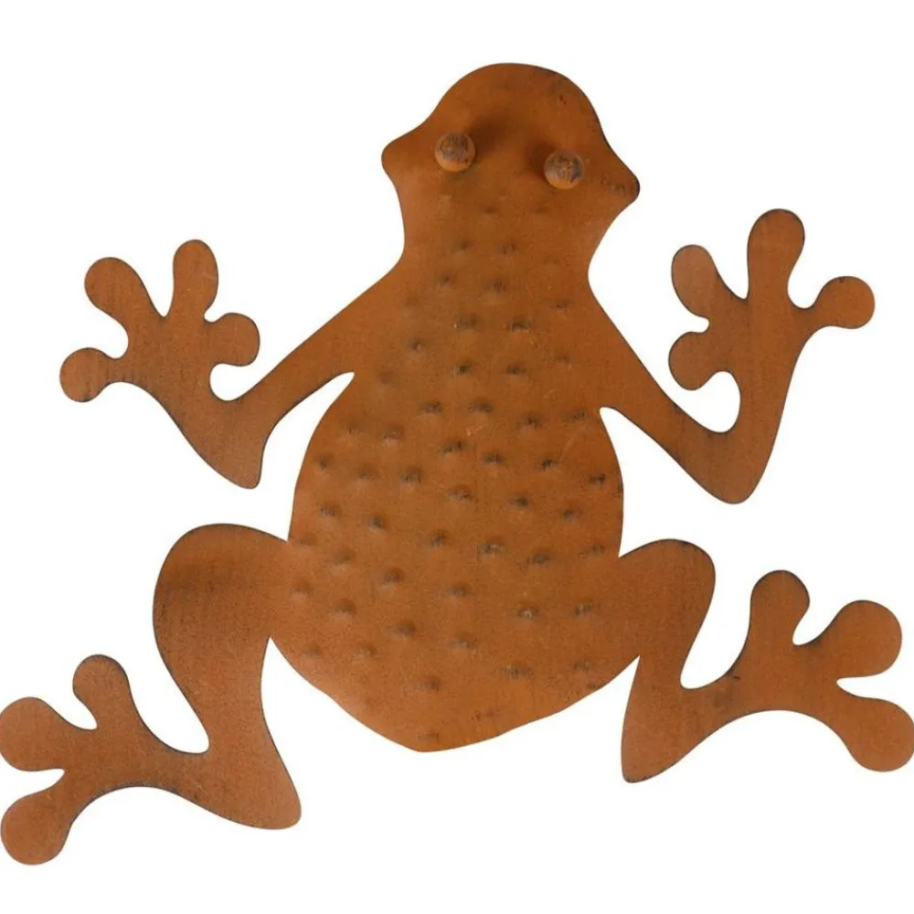 TP Metall-Wanddeko Frosch Rusty 23,5X23Cm Rostbraun Clearance