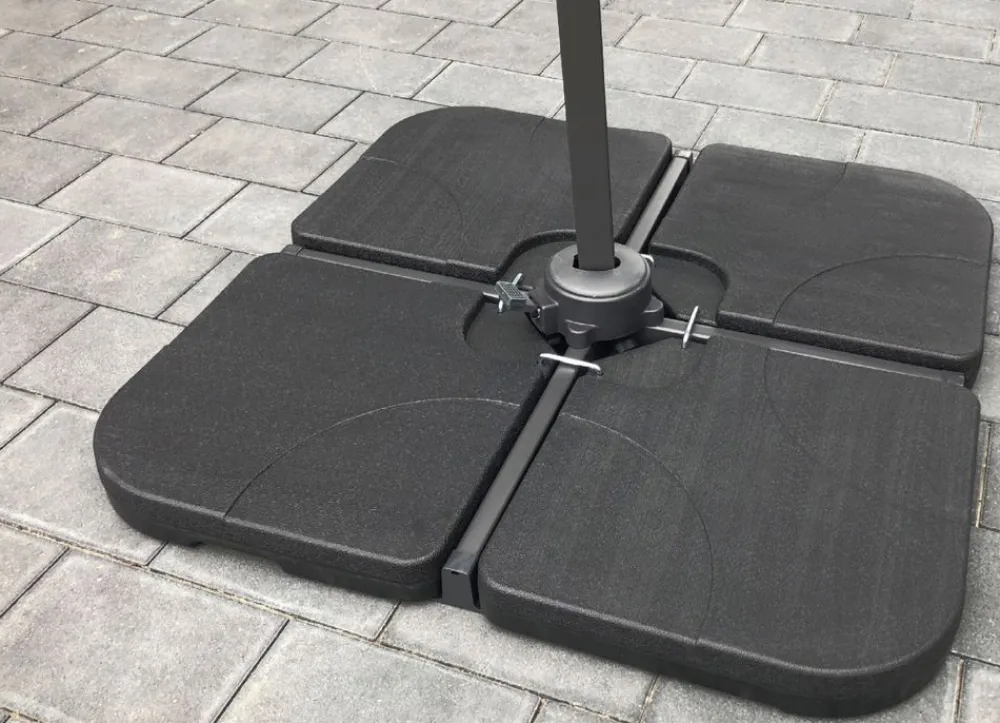Sunny Moments Modulare Ampelschirmplatten 4Er-Set Schwarz New