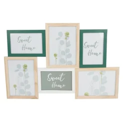 New Home Multishot-Fotorahmen Blumenprint Aus Holz Hot