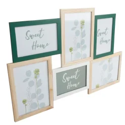 New Home Multishot-Fotorahmen Blumenprint Aus Holz Hot