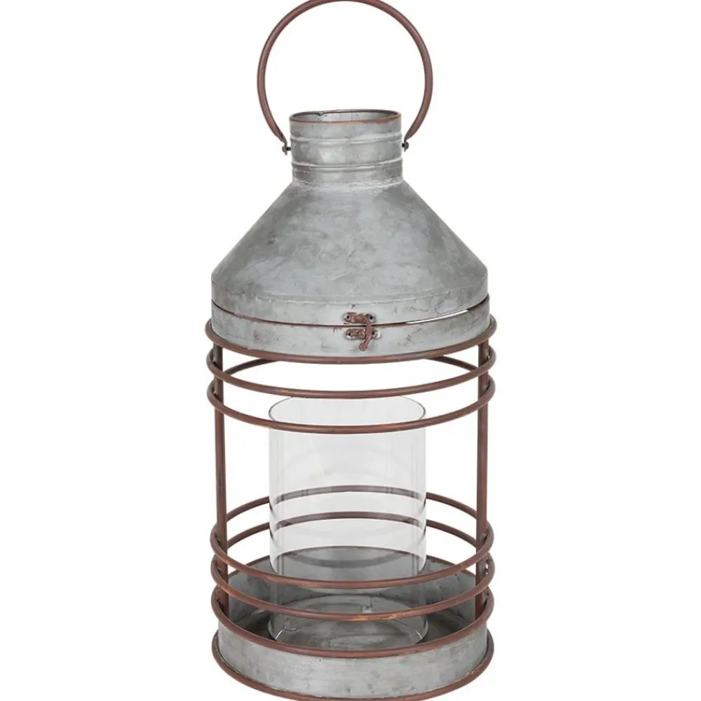 TP Outdoor-Laterne Aus Zink Mit Glaseinsatz 51,5Cm Discount