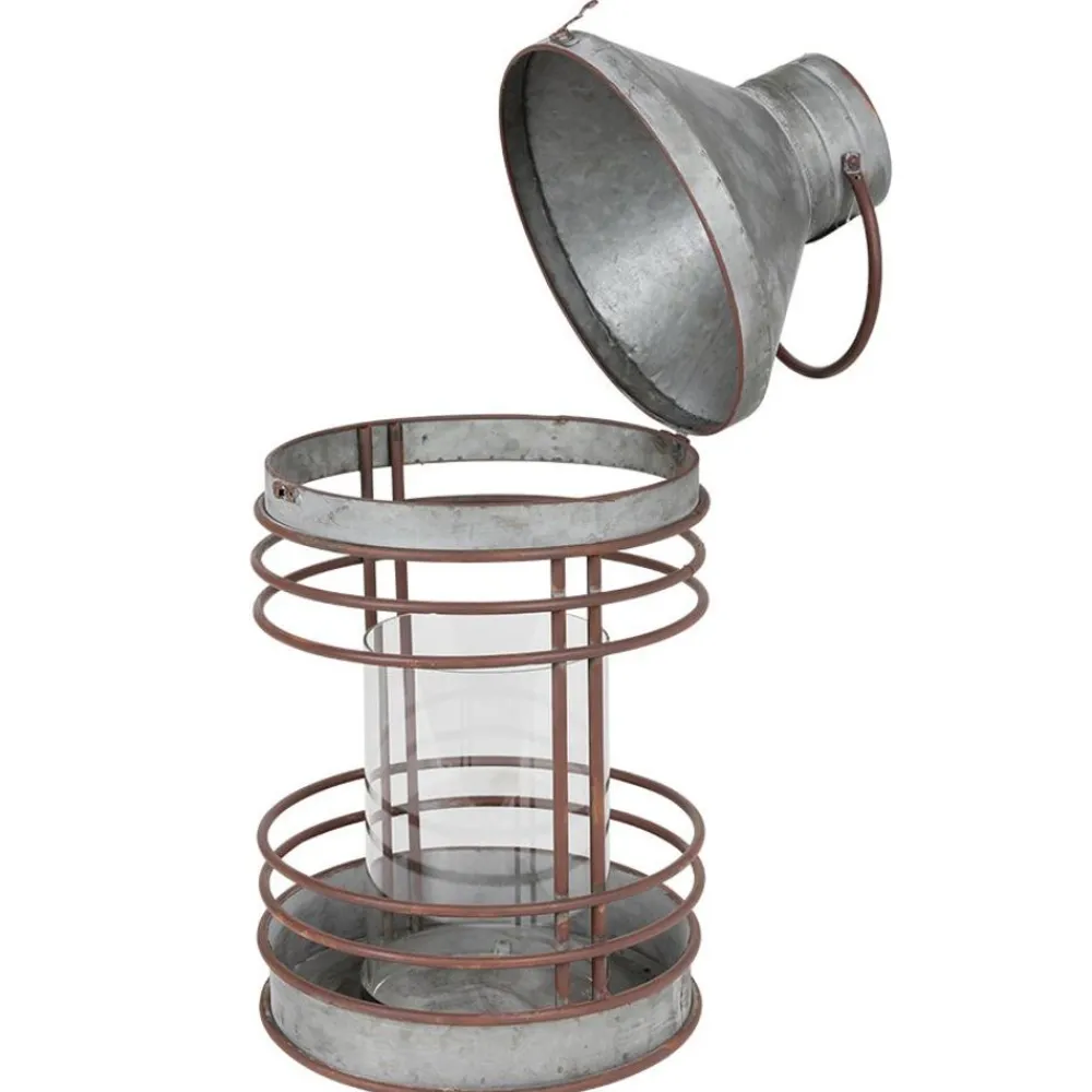 TP Outdoor-Laterne Aus Zink Mit Glaseinsatz 51,5Cm Discount