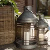 TP Outdoor-Laternen-Set Aus Zink Mit Glaseinsatz 2-Teilig Sale