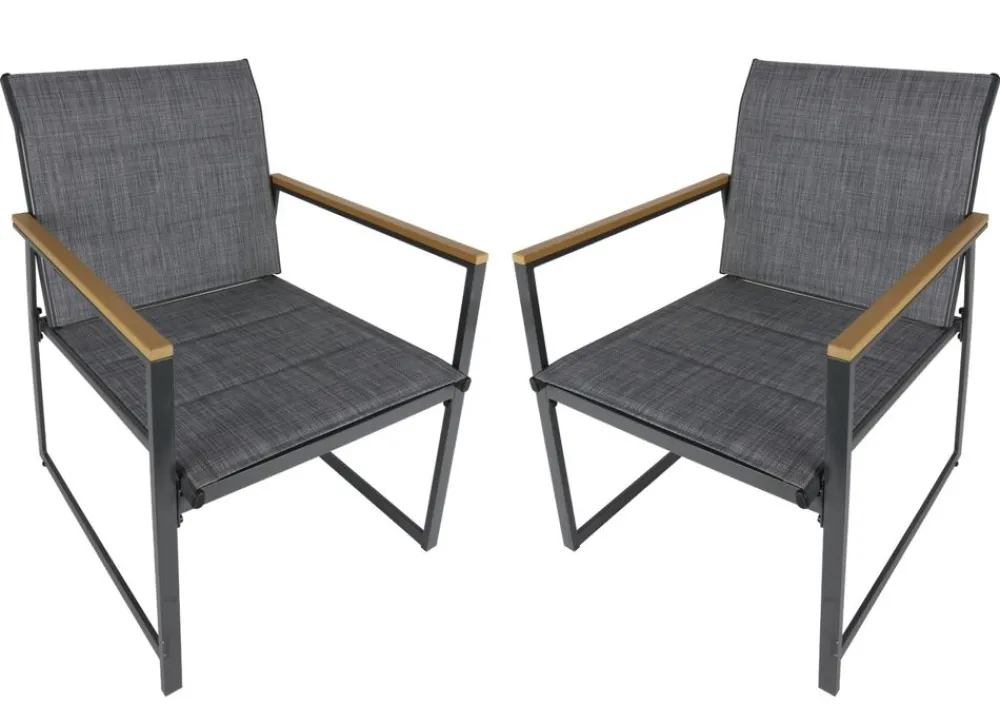 Sunny Moments Outdoor-Loungesessel Aus Metall Mit Textilbespannung 2Er-Set Hot