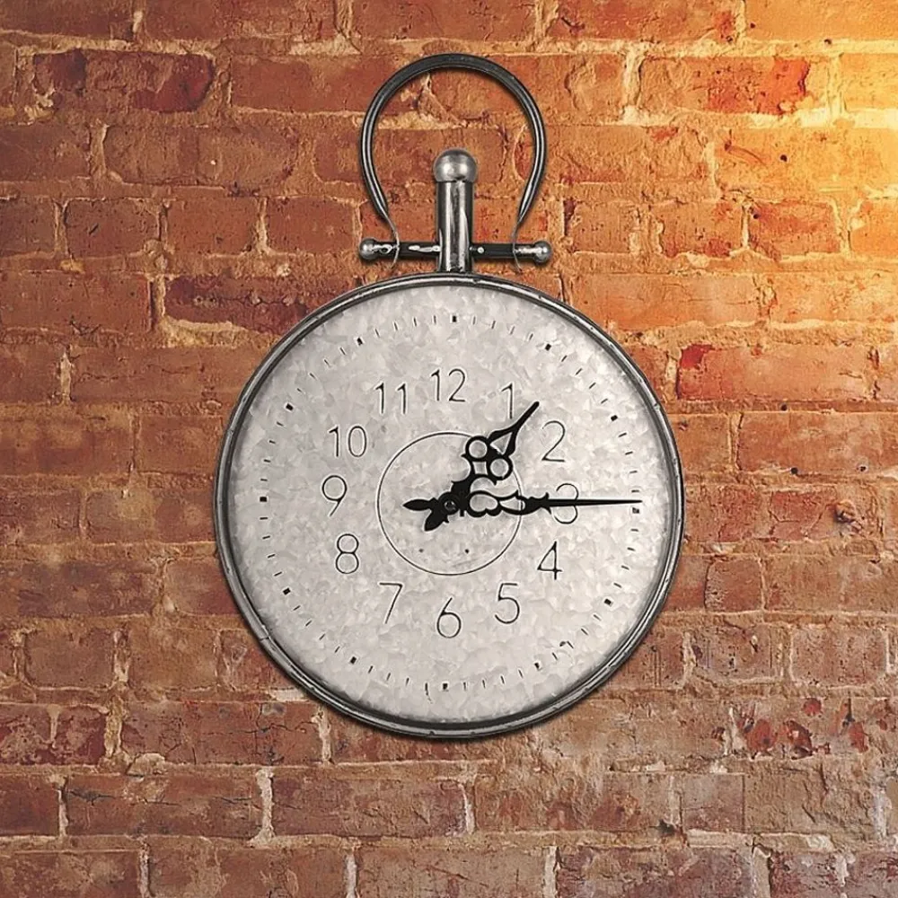 TP Outdoor Metall-Wanduhr Verzinkt 31,5X46Cm Clearance