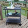 Sunny Moments Outdoor-Servierwagen Mit 3 Etagen Und 2 Rollen Anthrazit Best