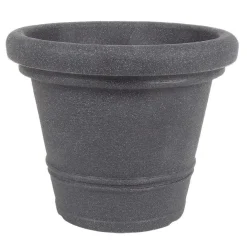 Jelenia Plast Pflanztopf Siena Rillen 34X28Cm Anthrazit New