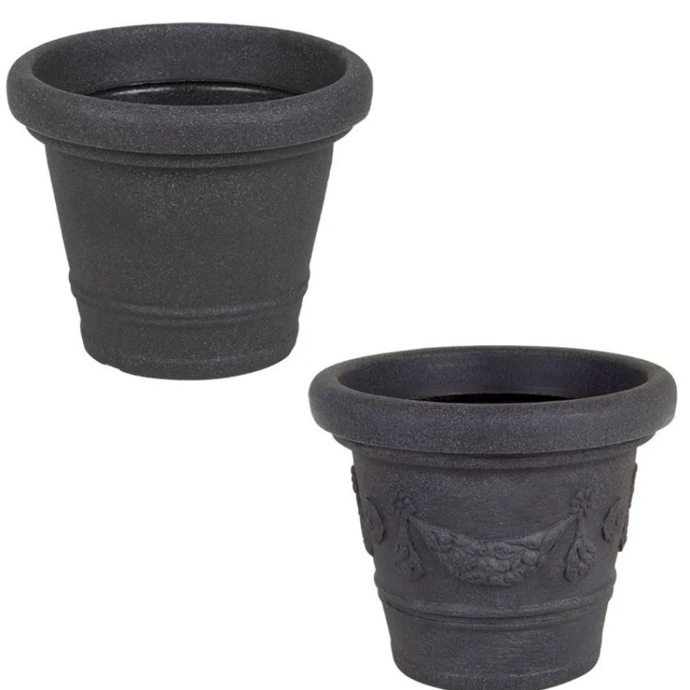 Pseudohersteller Pflanztopf Siena 29X24Cm Anthrazit Sale