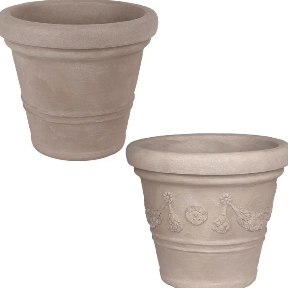 Jelenia Plast Pflanztopf Siena 37X33Cm Sand Discount