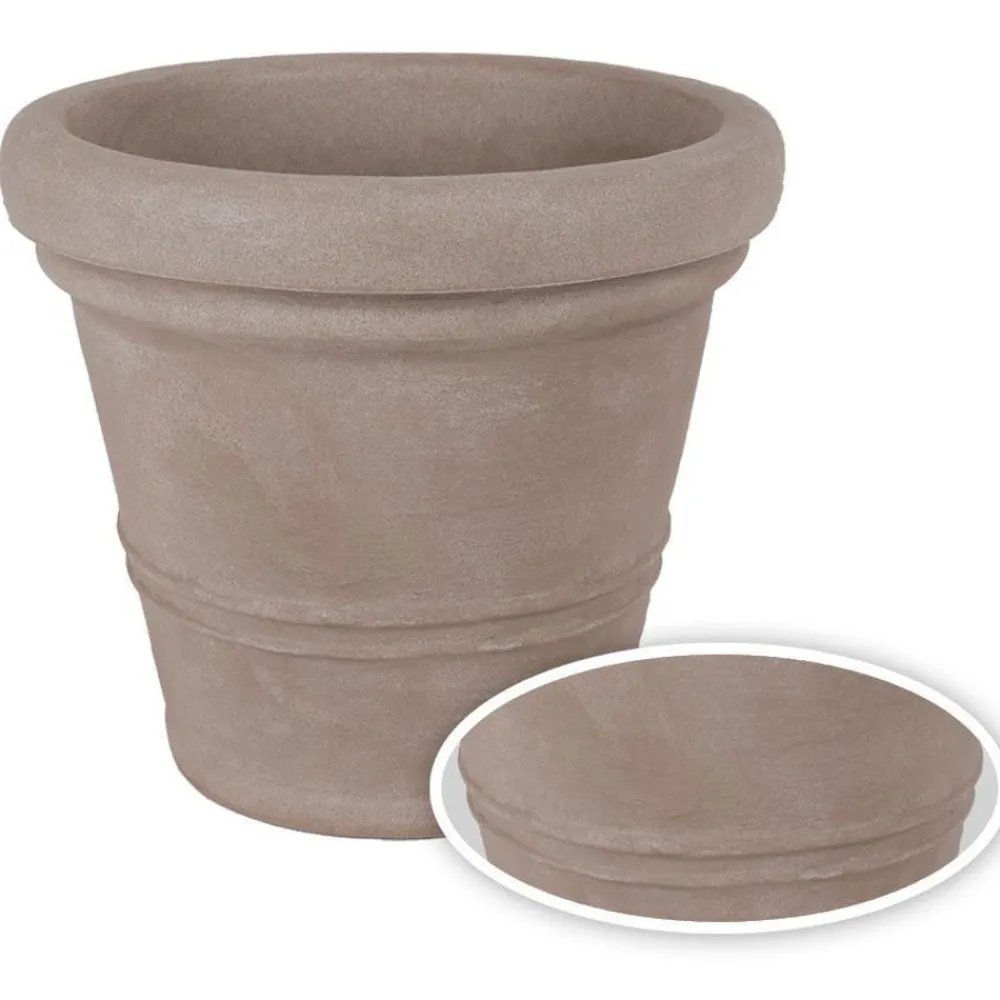 Jelenia Plast Pflanztopf Siena 37X33Cm Sand Discount